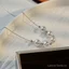 2026 Smile Gypsophila Tahitian Xám Giả Ngọc Trai Vòng Cổ Nữ Influencer Blogger Xương Đòn Dây Xích Định Vị Adju