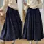 Retro Mori Style Hoa lưng cao ôm hơn Váy bánh dài màu tím Váy dài