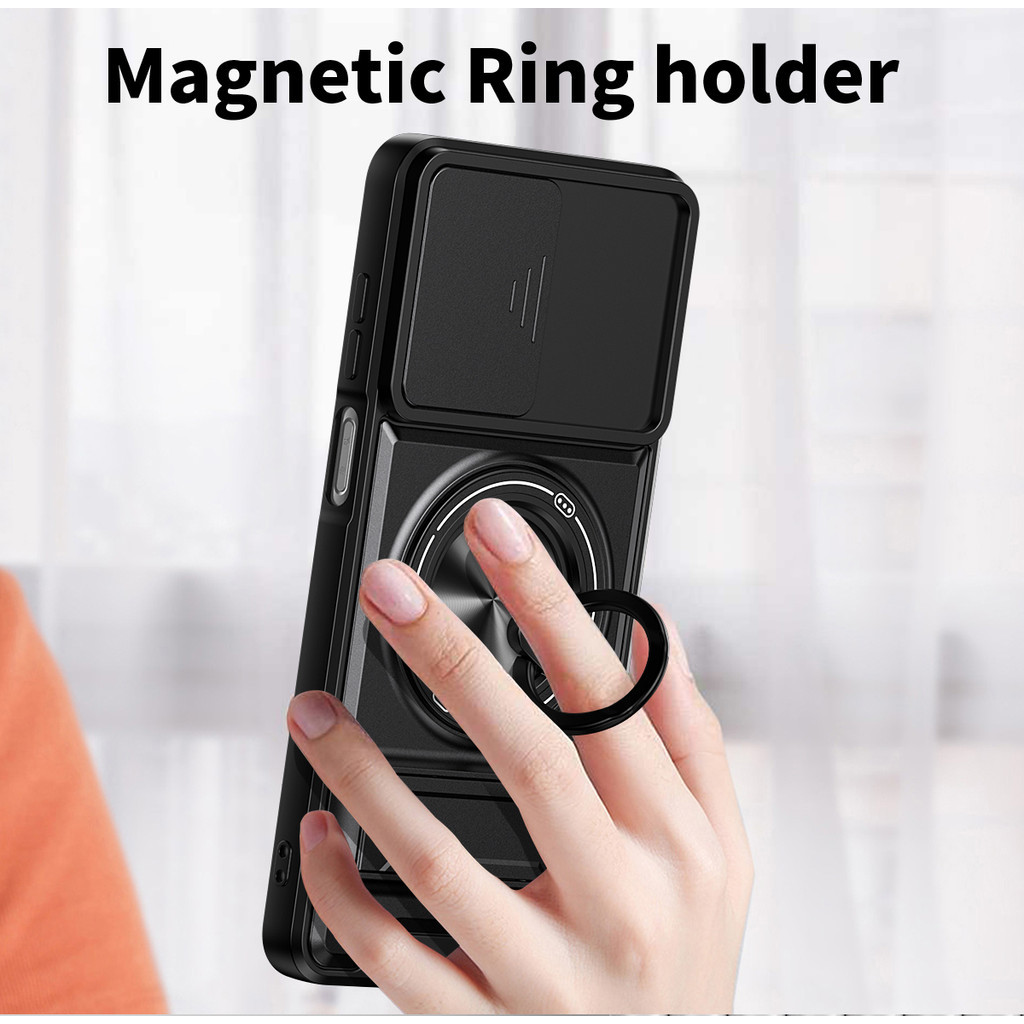 Ốp Điện Thoại Đa Năng Sang Trọng Thích Hợp Cho Samsung Galaxy A07 A06 4G A35 A36 A37 Dây 360°Giá đỡ vòng có vỏ máy ảnh Vỏ bảo vệ toàn diện chống sốc