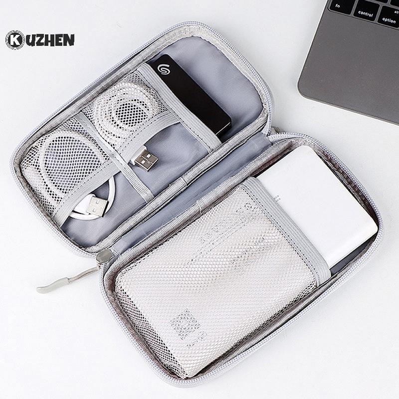 KUZHEN Điện Tử Kỹ Thuật Số USB Ốp Lưng Cáp Di Động Du Lịch Túi Bảo Quản Túi Phụ Kiện Túi Bảo Quản Cho Dây Sạc Điện Ổ Cứng HOT