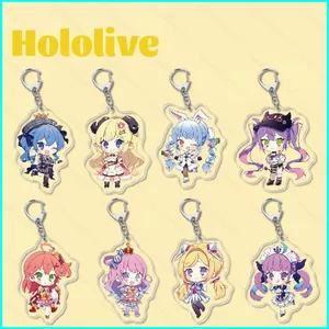HK1 Hololive Vtuber Móc Khóa Anime Túi Mặt Dây Chuyền Móc Khóa Acrylic Haato Matsuri Ayame Oku Móc Chìa Khóa Quà Tặng KH1