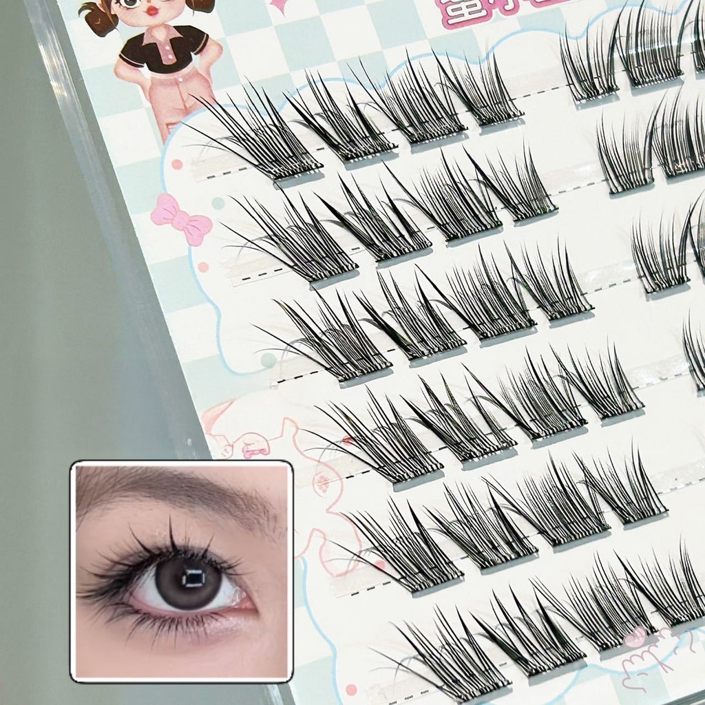 Cụm lông mi không keo 3D DIY - Wispy Fluffy Lash Extension cho các bữa tiệc du lịch