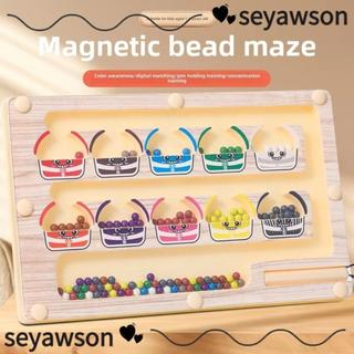 Đồ chơi đếm SEYAWSON, Bảng vẽ mê cung phân loại màu từ tính, Quà tặng Đồ chơi giáo dục sớm Đồ chơi Montessori cho trẻ mới biết đi 2 trong 1