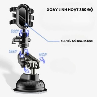 Giá đỡ điện thoại trên ô tô hút kính B1 VuaAuto xoay 360 độ đa góc quay phim xem bản đồ tiện lợi AIMVUKES