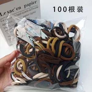 Bền lâu trôi Kết cấu kết hợp hiệu quả cao không làm tổn thương vòng tóc Băng đô đơn giản Đuôi ngựa trơn phong cách vòng tròn cao su Ba
