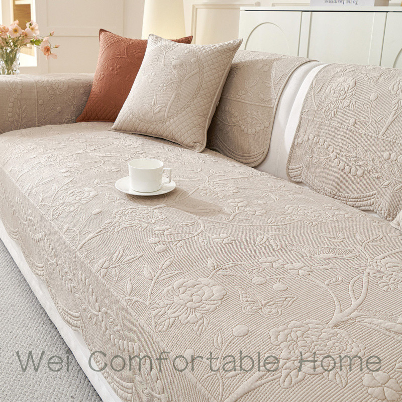 Retro Pháp Nguyên Chất Cotton Sofa Đệm Chống Trơn Trượt Sofa Bốn Mùa Đa Năng Sofa Khăn Mới Trung Quốc Đệm