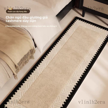 Thảm trải sàn Thảm giả cashmere phong cách Pháp cổ điển, thảm trải sàn phòng ngủ, thảm lót sàn dày dặn, thảm trải bàn cà