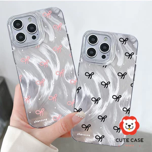Ốp lưng iphone IMD lông vũ nơ nhỏ hồng đen 6s/6plus/7/8/plus/x/xs/11/12/13/14/15/pro/max/plus/promax- Awifi Case Z5-16