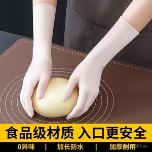 Nấu Ăn Nhà Bếp Găng Tay Đặc Biệt Cấp Thực Phẩm Dày Chống Mài Mòn Nitrile Chống Thấm Nước Rửa Chén Mở Rộng Công Việc Nhà Găng Tay Dùng Một Lần ZZPH