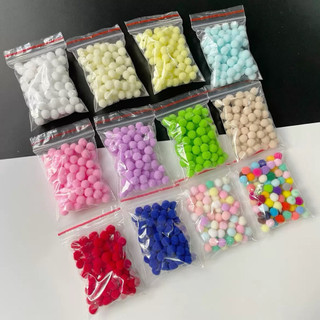 [hỏa tốc hcm] Hạt Bông Pom Pom Mix Màu Dùng Làm Handmade, Trang Trí, Phụ Kiện May Mặc 1cm và 2cm và 1.5cm ANGIHOME