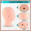 Đầu tập luyện mở rộng lông mi làm đẹp dành cho thẩm mỹ trang điểm Đầu Mannequin silicon mềm có lỗ gắn (R F C V)
