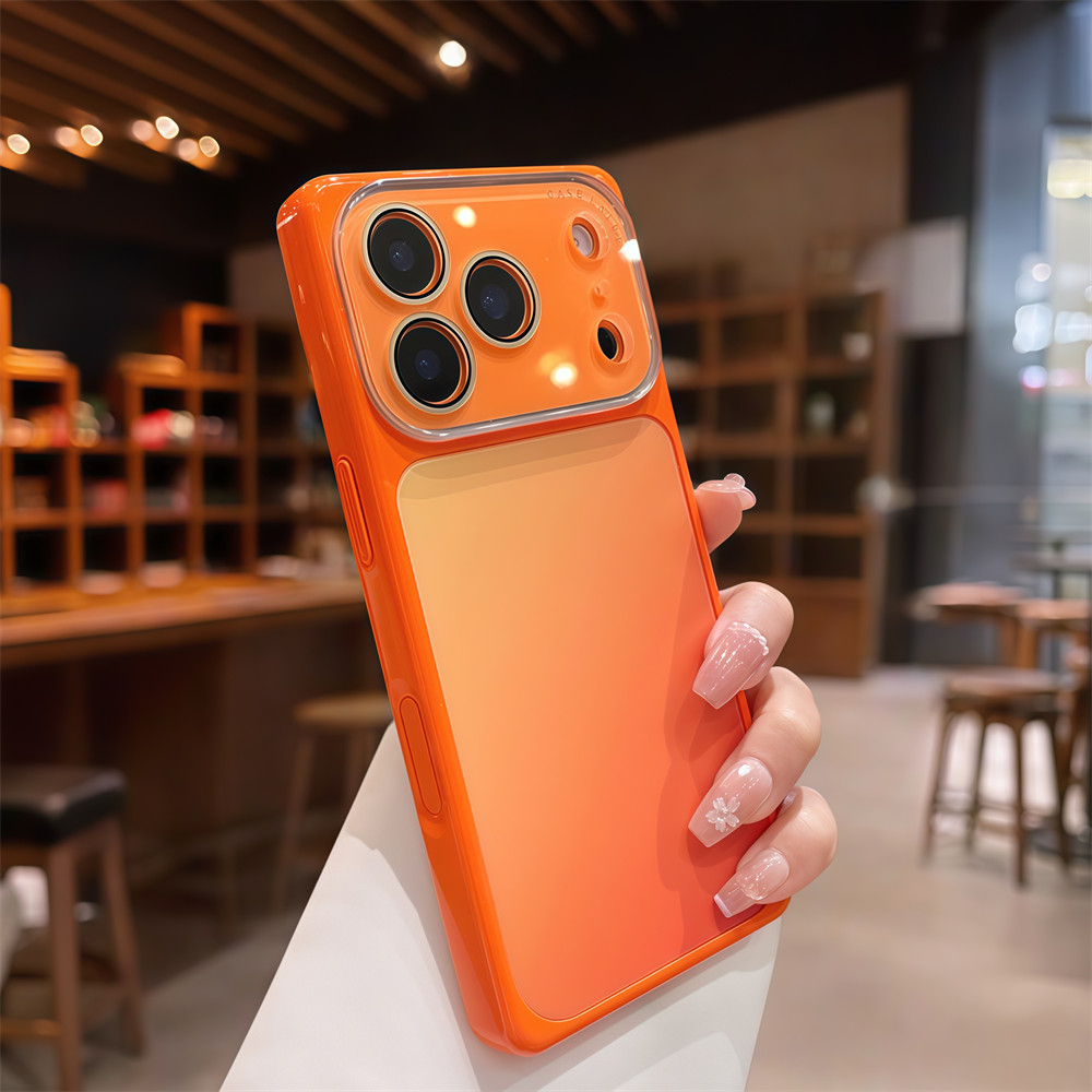 Ốp điện thoại hình vuông gradient thời trang cho iPhone 17 Pro Max 13 14 15 16 pro max Bao gồm tất cả bảo vệ ống kính máy ảnh vỏ mềm Vỏ bảo vệ vỏ điện thoại