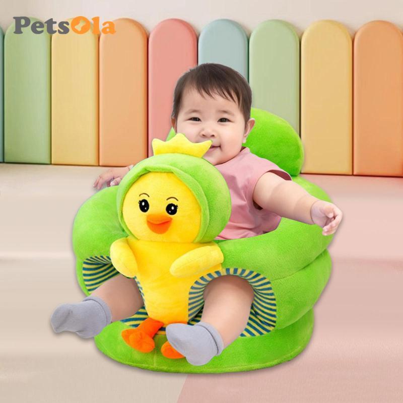 Ghế ngồi cho bé Ghế ngồi học tập Ghế ngồi có khóa kéo thay thế chống trượt mềm mại dễ thương (Chỉ có nắp, không bao gồm đổ đầy)