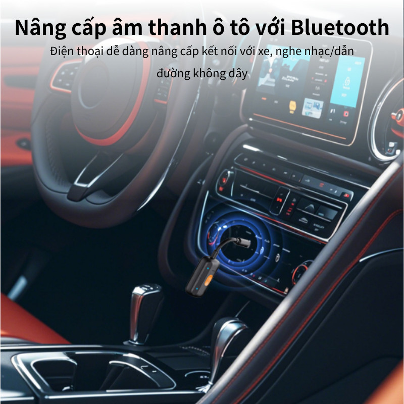 Bộ Chuyển Đổi Bluetooth 5.4 2 Trong 1 – Thu Phát AUX 3.5mm, Rảnh Tay Gọi Điện, Tương Thích Ô Tô, Loa Có Dây, PC, TV