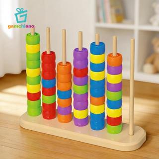 Gamchiano Đếm Nhẫn Stacker Giáo Dục Mầm Non Học Tập Cha Mẹ Con Tương Tác