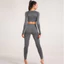 Bộ đồ yoga nữ gồm áo sơ mi tay dài và quần legging, phù hợp tập gym và chạy bộ (7 màu)