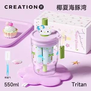 Bán Tyrande Giữa Mùa Hè Bầu Không Khí kt Mèo Cốc Nước Mùa Hè Giá Trị Cao Dung Tích Lớn Cốc Rơm Di Động Chịu Nhiệt Độ Cao Cốc Nước Di Động