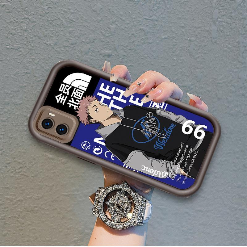 Vỏ Cho VIVO Y15S Y15A Y01 Vỏ Điện Thoại Mềm Cầm Tay Silicon Hoạt Hình TPU Jujutsu Kaisen Anime Mắt Thiên Thần Chống Sốc Ốp Lưng