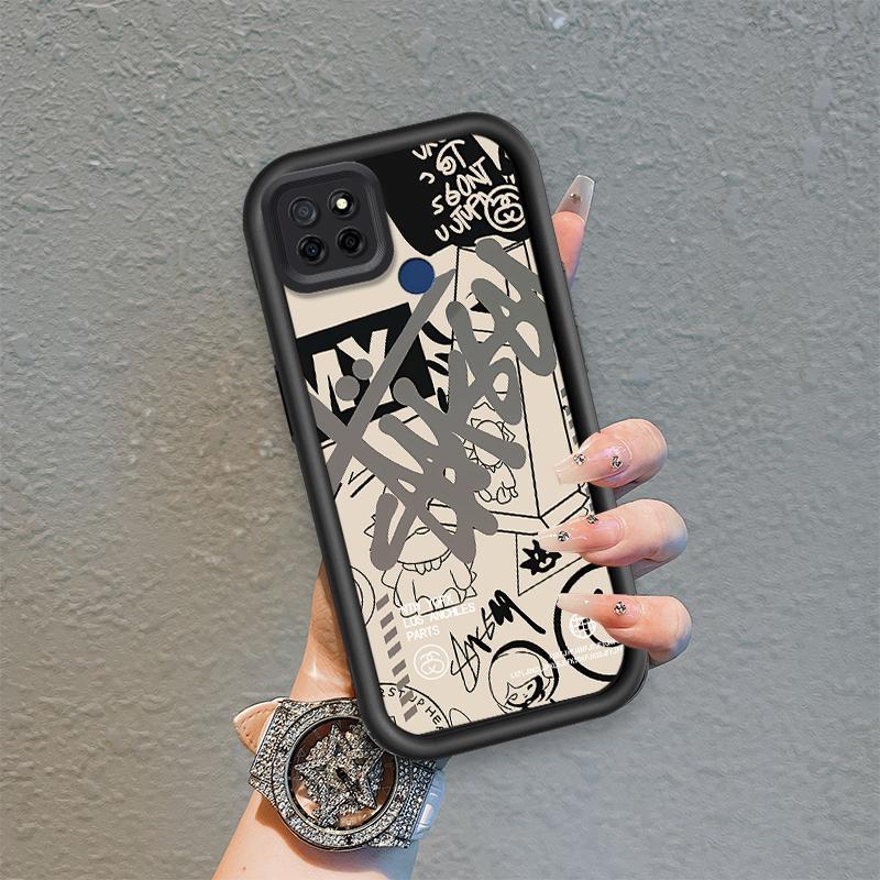 Ốp Lưng Cho Realme C12 C25 C25S C21Y C25Y C15 Narzo 30A Narzo 20 Vỏ Điện Thoại Silicon Mềm TPU Bi-a Xu Hướng Mắt Thiên Thần Chống Sốc Ốp Lưng