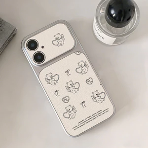 Vỏ iPhone thiên thần gấu thiết kế trọn gói cửa sổ lớn phù hợp 17, 16 Pro Max, 15, 14,