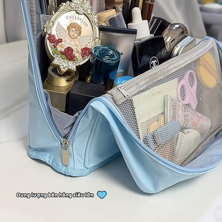 Túi đựng mỹ phẩm cỡ lớn nam châm móc treo vali đi du lịch công tác đựng đồ makeup cá nhân cao cấp