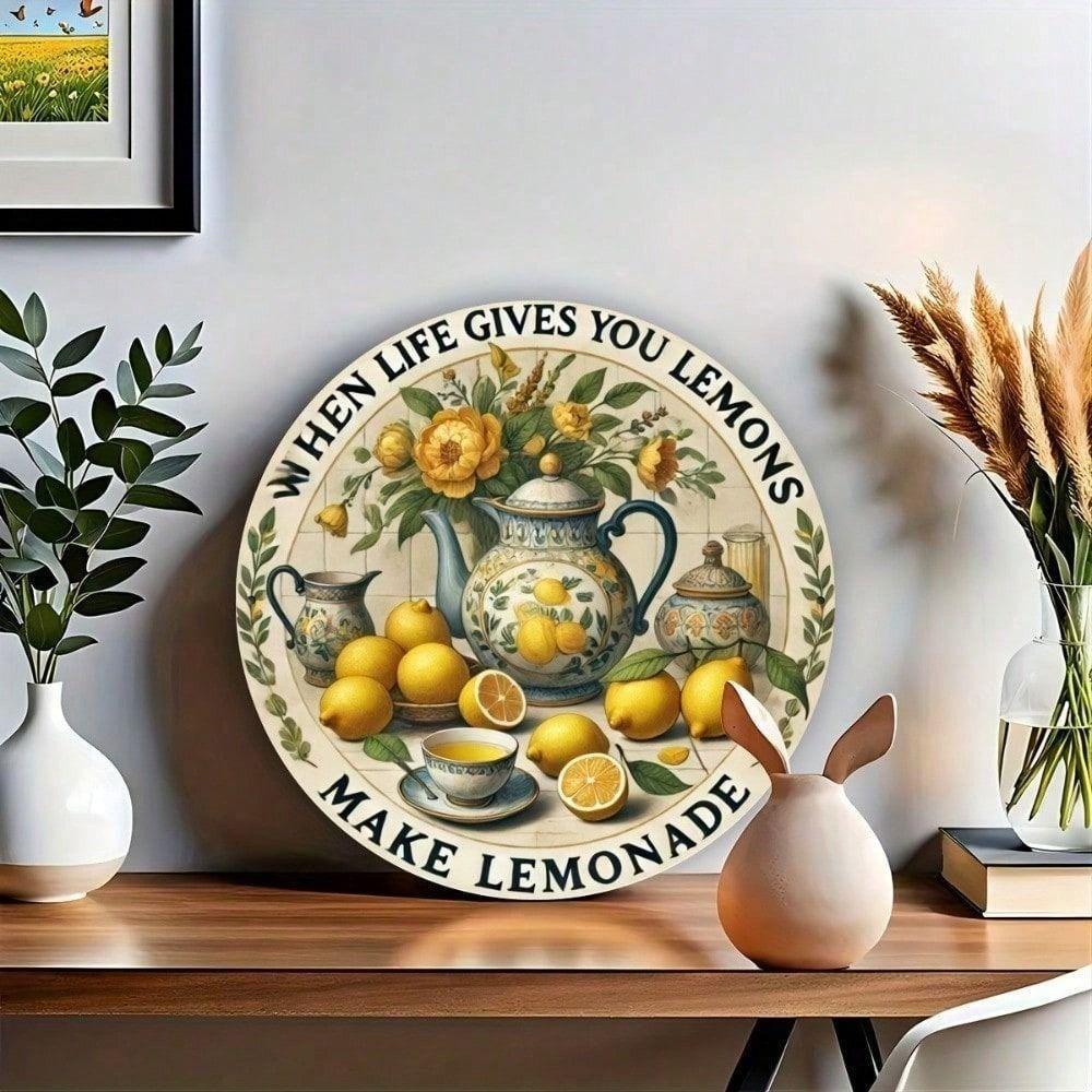 CIFbuy Vintage Lemon Metal Sign Trang trí tường cho quầy Bar nhà bếp