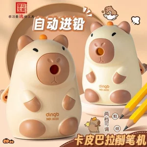 Máy mài bút chì Kapibara Máy mài bút chì hoàn toàn tự động Máy mài bút chì quay tay Trẻ em Học sinh tiểu học Sử dụng