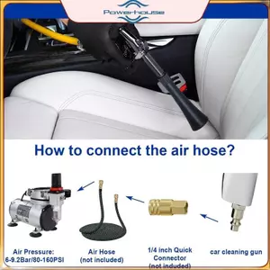 POWER Air Blow Rửa xe Làm sạch khô hiệu quả Áp lực cao Máy thổi bụi lốc xoáy Dụng cụ làm sạch nội thất ô tô chuyên nghiệp.