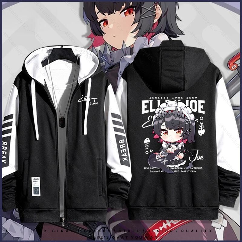 GC12 Zenless Zone Zero Ellen Joe anime Dây Kéo Áo Khoác Áo Unisex Top GC12