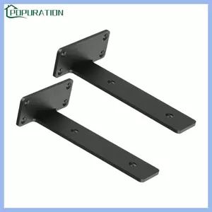 POP Đen L Loại Kệ Bộ 2 Thép Carbon Hỗ Trợ Cho Kệ Nổi Tủ Sách Tủ Bếp Hỗ Trợ