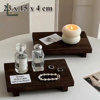 Gỗ Tự Nhiên Để Bàn Khay Trang Sức Người Tổ Chức Chìa Khóa Lưu Trữ Tinh Dầu Trang Trí Cổ Điển
