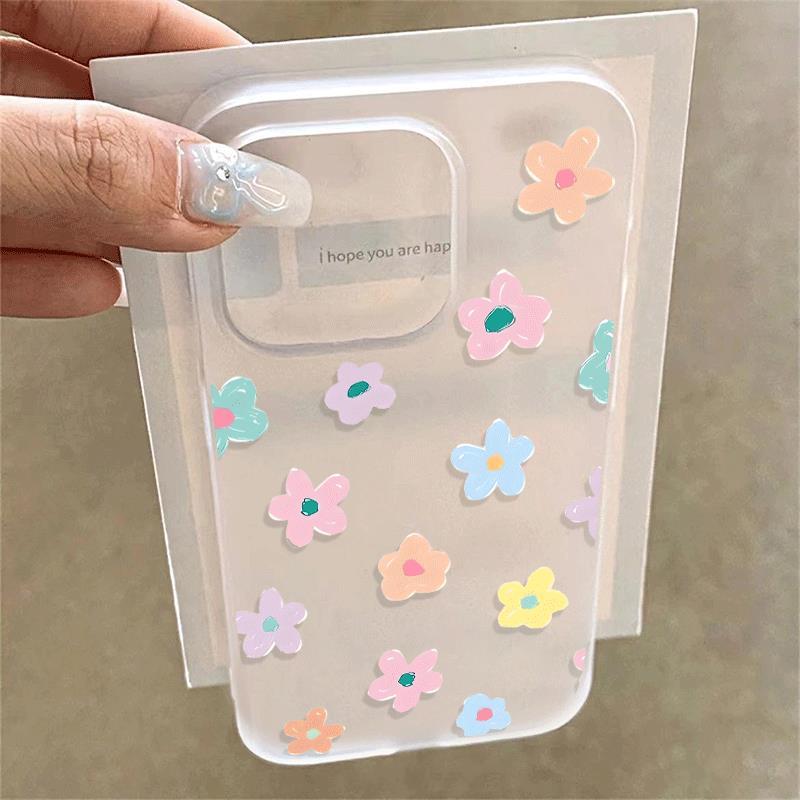 Kẹo hoa nhỏ cho trường hợp iPhone 17pro iPhone 16/15 Skin Feeling Frosting Case
