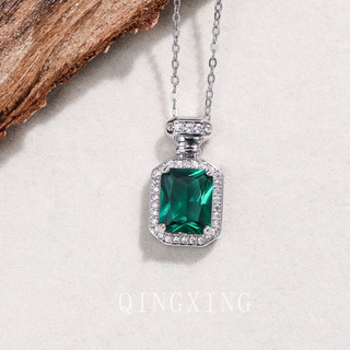 Vòng cổ nữ phong cách châu Âu với đá corundum spinel và ngọc lục bảo đỏ
