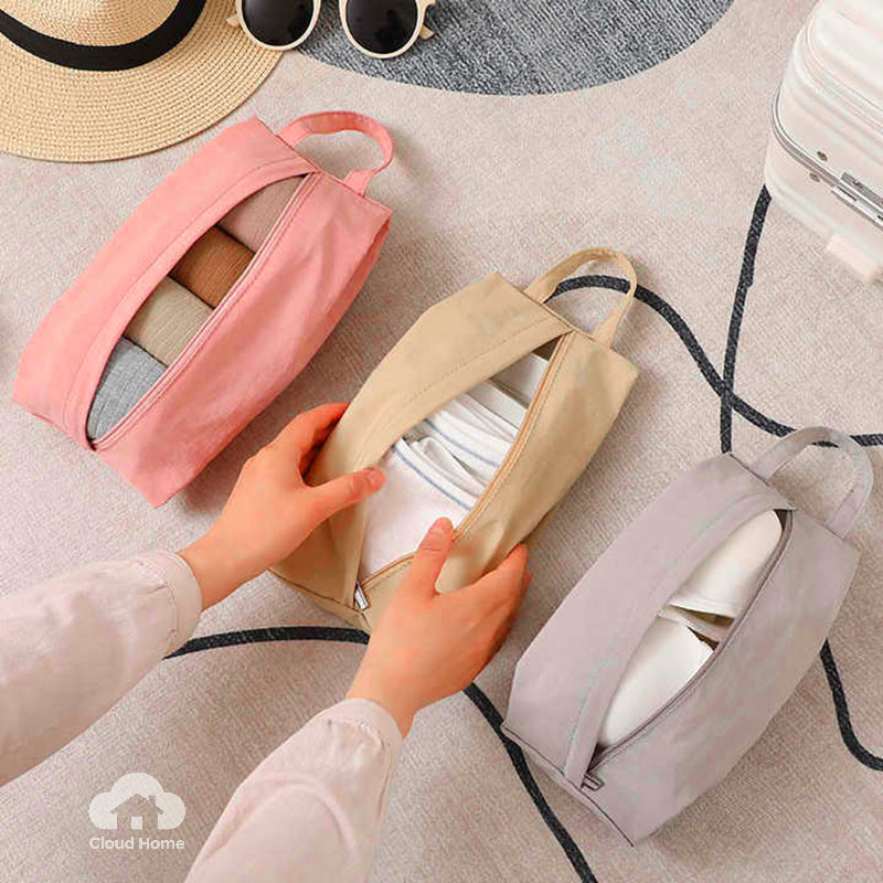🌤️COD🌤️Túi tạp hóa đa năng, Túi đựng đồ lót du lịch chống bụi di động có dây kéo Túi xách vải giặt