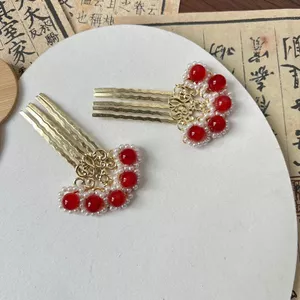 Cung điện phong cách cổ điển nhỏ lược chải tóc, phù hợp với phục sức Hanfu hàng ngày, kiểu dáng Ming Dynasty retro