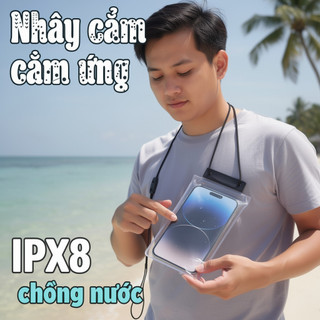Túi đựng điện thoại chống nước IPX8 Clear Touch Sensitive Face ID Vân tay Hộp đựng lặn biển