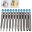1 Mũi tuốc nơ vít Torx đầu từ tính -T40 75mm An ninh Tamper Proof Star