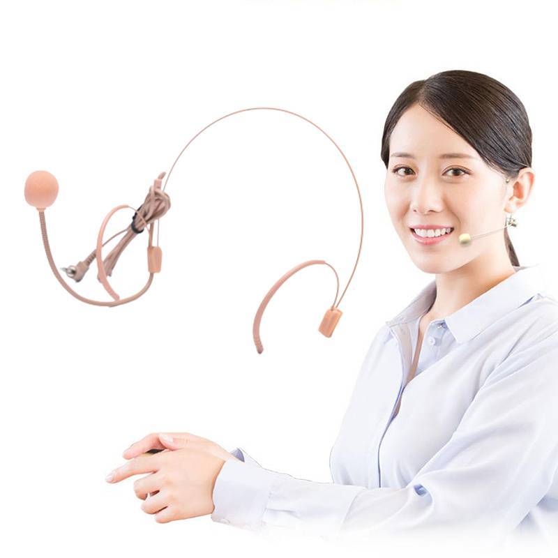Tai nghe ngưng tụ JINHF Headworn Micro Bộ phát gói thân không dây Cắm 3,5 mm HOT