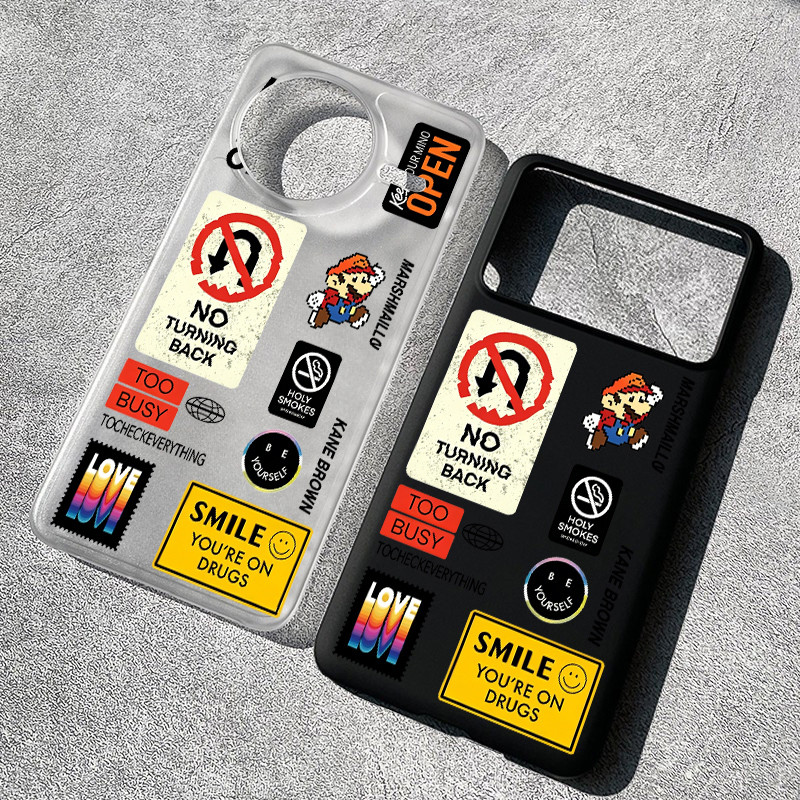 Dành cho POCO X8 Pro X7 Pro X6 F8 F7 Redmi Turbo 5 Max Turbo 4 Pro “Super Mario ” Vỏ điện thoại cứng Micro Matte / Vỏ POCO chống vân tay / Vỏ Redmi