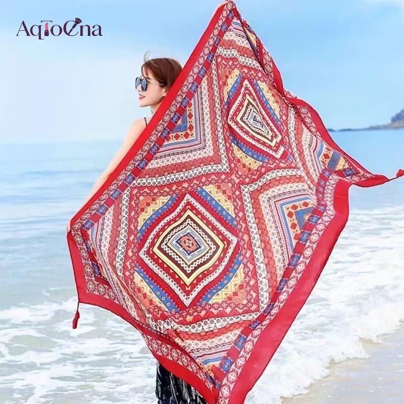 AqToCna 8 Kiểu 85x180cm Du Lịch Đi Biển Khăn Choàng Bikini Khăn Choàng Lớn Sarong Quấn Khăn Nữ Đồ Bơi Brazil Tắm Che đậy AqToCna