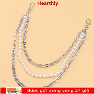 Dây thắt lưng HEARTHLY, Dây chuyền thắt lưng nhiều lớp bằng kim loại, Punk Hip-hop Dây chuyền xếp lớp thông thường Phụ kiện quần áo