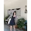 Bộ đồ ngọt ngào cho bé gái Áo khoác Cardigan dài tay màu xám mỏng dành cho nữ Xuân Hè Váy bó hoa Váy ngắn Bộ đồ hai mảnh