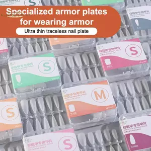 TRTR 100 Chiếc Bấm Vào Đầu Móng Tay Full Cover Siêu Mỏng Móng Tay Giả Miếng Dán Gel Móng Tay Hệ Thống Nối Dài Rõ Ràng Móng Tay Giả Phụ Kiện Nghệ Thuật VN