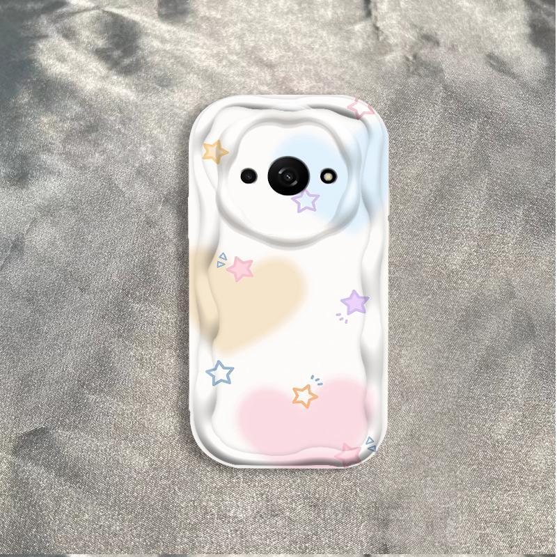 Thích hợp cho Redmi A3 / POCO C61 4G 3D Bé Gái Mềm TPU Nơ Tình Yêu Vỏ Điện Thoại Chống Sốc