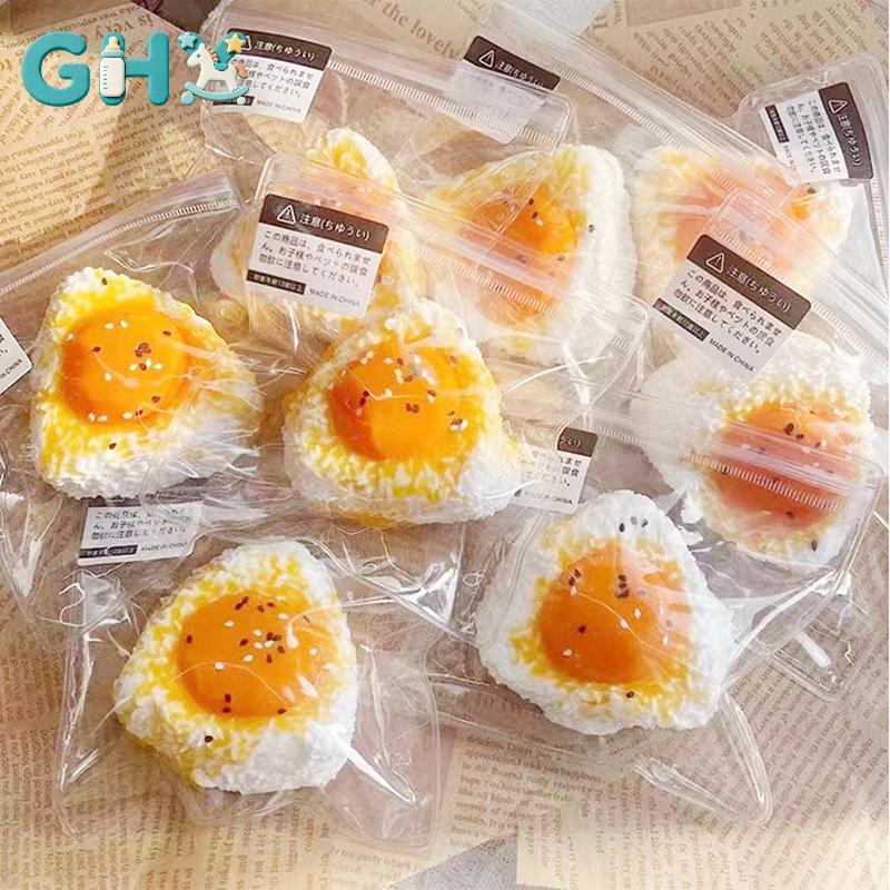 GHX Mới Handmade Silicon Mô Phỏng Trứng Cơm Bóng Mochi Taba Squishy Đồ Chơi Giảm Bóp Sáng Tạo Phục Hồi Fidget Đồ Chơi Dễ Thương Squishy VN