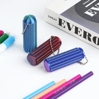 Đồ chơi cầm tay in 3D màu Gradient, 7x2,5x2,5cm có dây xích, Phụ kiện làm dịu lo âu PLA để sử dụng hàng ngày