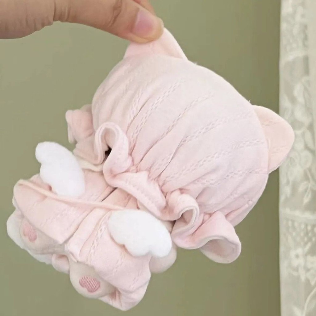 10cm Giấc Mơ Ngọt Ngào Thiên Thần Mèo Cotton Quần Áo Búp Bê Công Chúa Dễ Thương Quần Áo Bé Thời Gian Thử Siêu Dễ Thương Phong Cách Mục Vụ Quần Áo Bé 5.4
