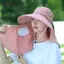 AqToCna Mùa Hè Qui Sấy UV Bảo Vệ Người Cá Nắp Mặt Ne Bao Câu Cá Ngoài Trời Đi Xe Đạp Có Thể Tháo Rời Tấm Che Mũ Nữ Buet Hat AqToCna