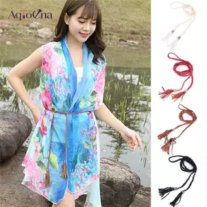 AqToCna Boho Nữ Đơn Giản Da PU sel Bện Tự Dây Thắt Lưng Mỏng Dây Đai AqToCna