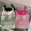 LUImo Mùa Hè Dây Ren Chắp Vá Camies Nữ Màu Trơn Không Tay Nút Tank Top SBS